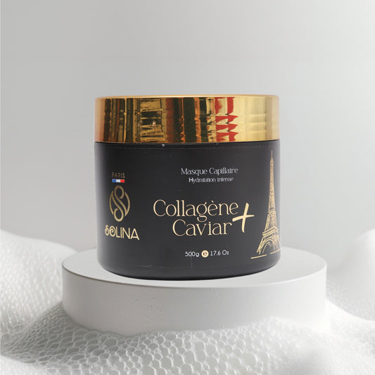 Masque capillaire Collagène + Caviar Solina 500gr Qualité Premium ★★★★★