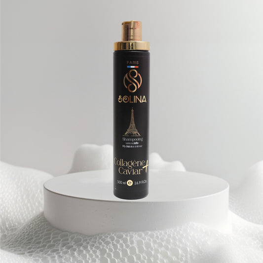 Shampooing sans sulfate Collagène + Caviar Solina 500ml Qualité Premium ★★★★★
